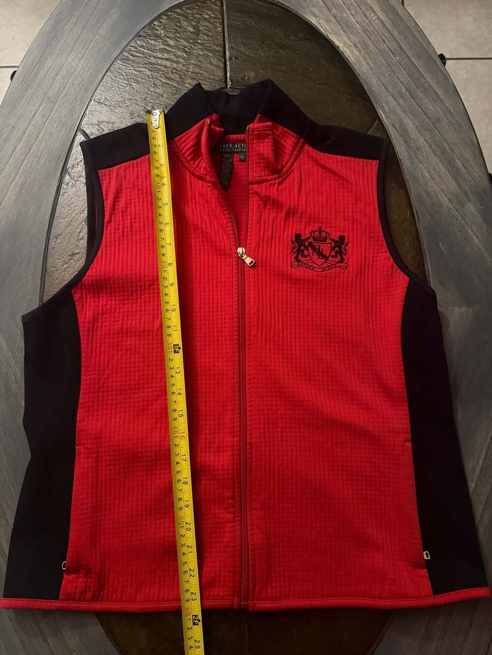 Lauren Active Ralph Lauren Red and Black Full Zip Vest Size XL